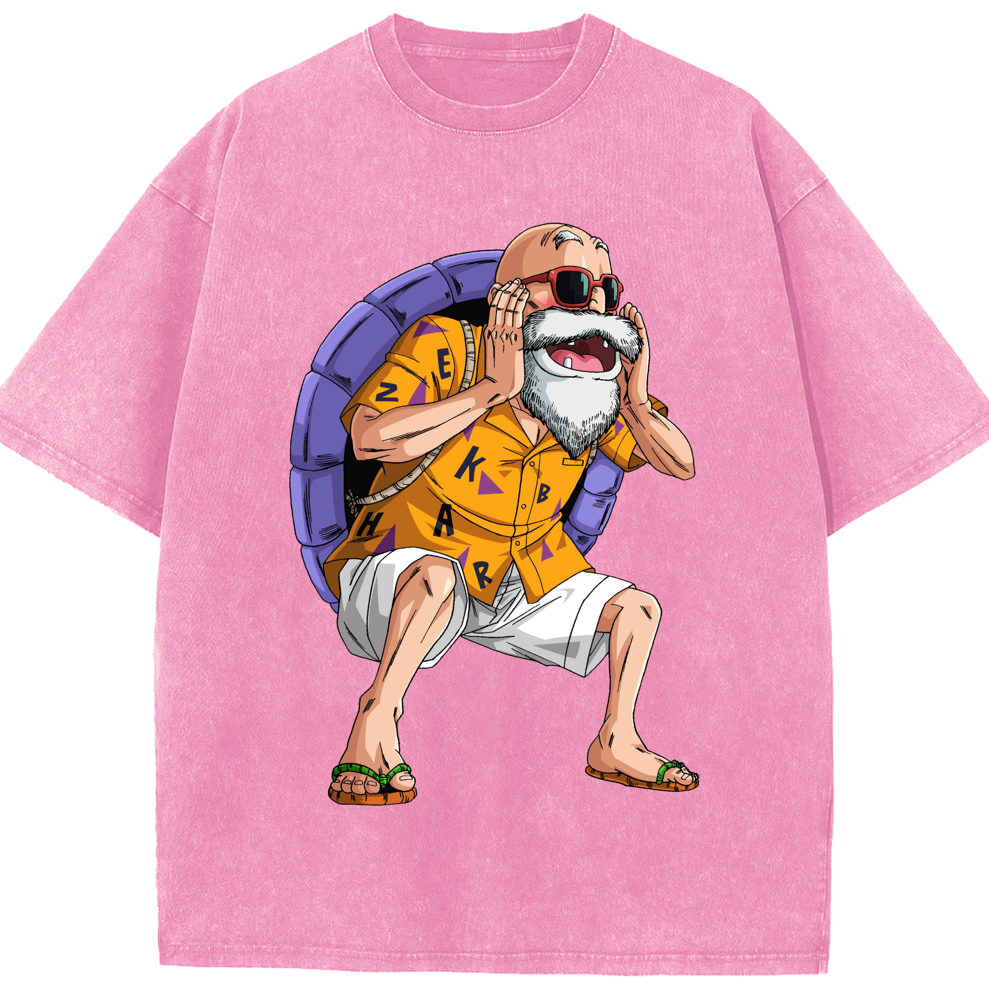 （画像用） ドラゴンボール 亀仙人（かめせんにん） DRAGON BALL Master Roshi Kame Sennin 綿100% ヴィンテージ風 半袖Tシャツ（フロントプリント）